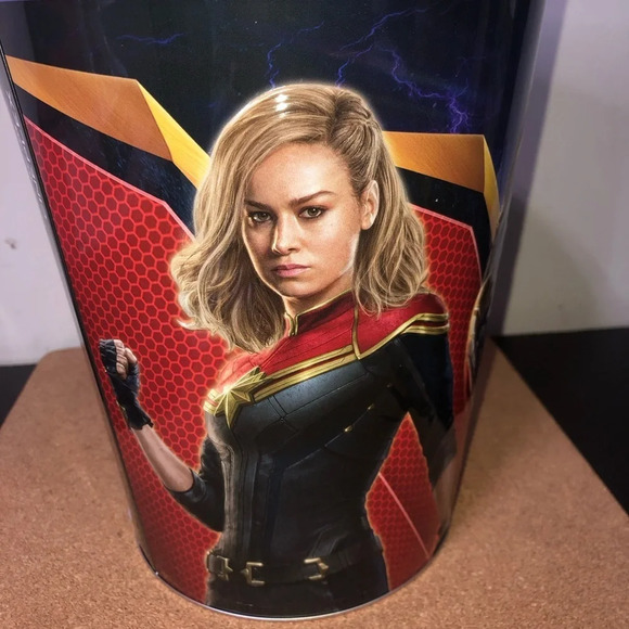 Marvel Studios The Marvels Movie Popcorn Tin 8x7.5” New Never Used - Picture 5 of 9